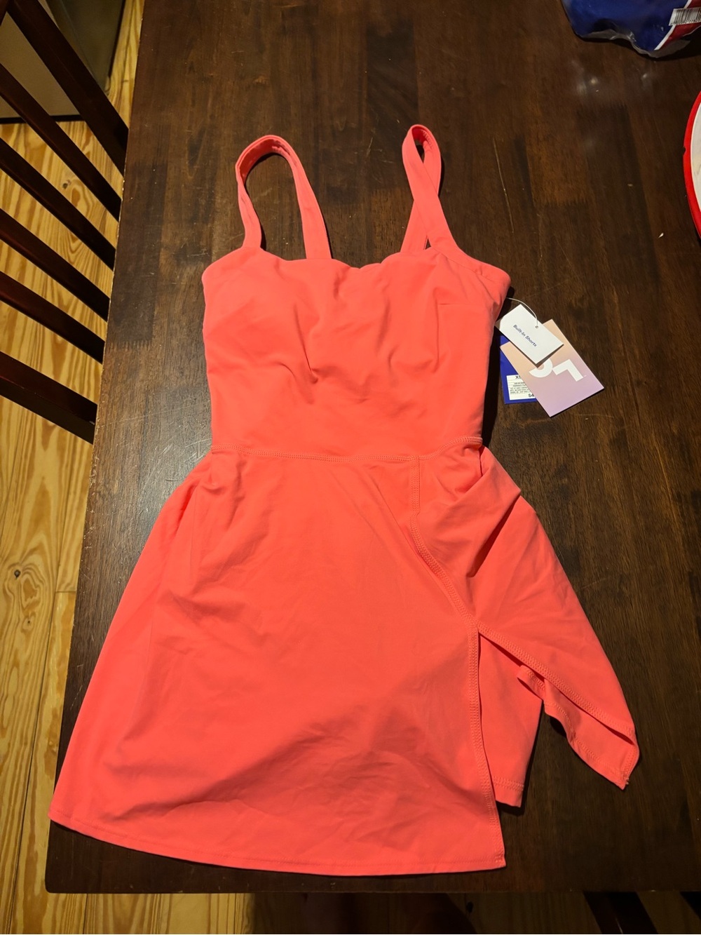 JoyLab Coral Sleeveless Fit-and-Flare Dress